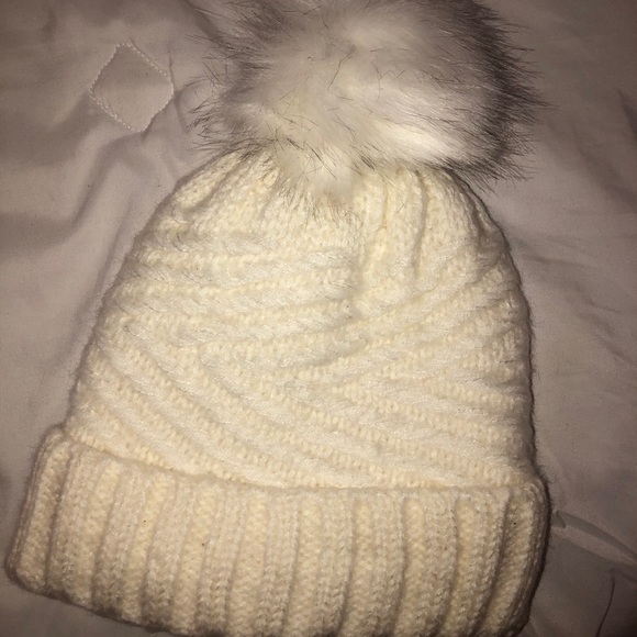White Beanie Hat - Picture 2 of 2